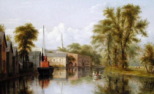 Na řece Bronx, West Farms, New York od William Rickarby Miller