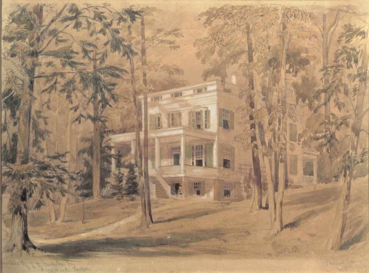 Dům Johna Jamese Audubona, New York od William Rickarby Miller