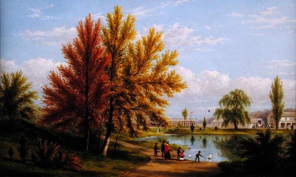 Upper Lake, Central Park, New York City od William Rickarby Miller