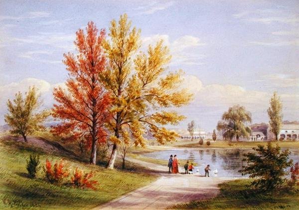 Upper Lake, Central Park, New York City od William Rickarby Miller