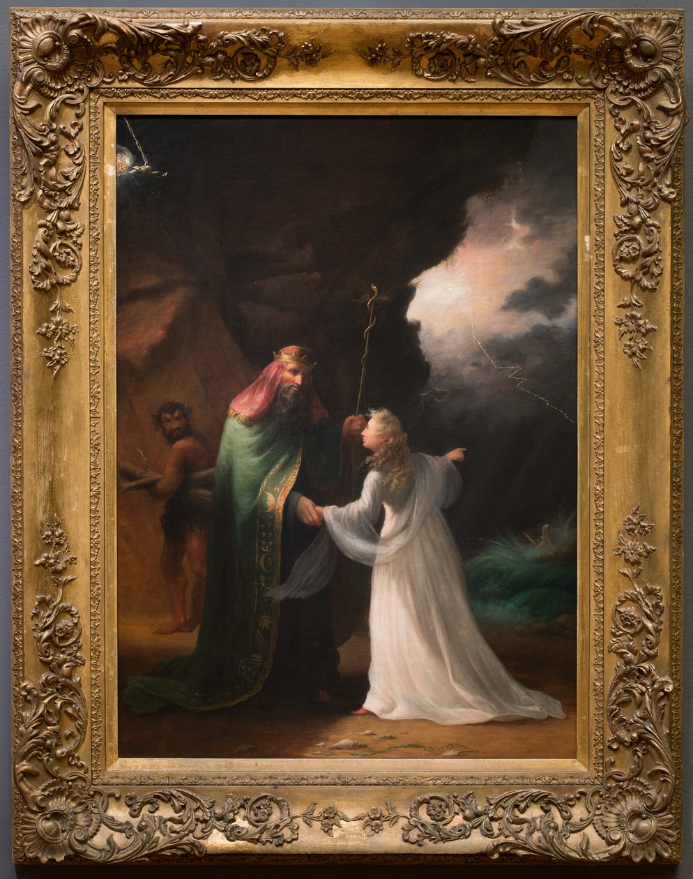 Scéna z Bouře, asi 1850 (olej na plátně) od William Rimmer