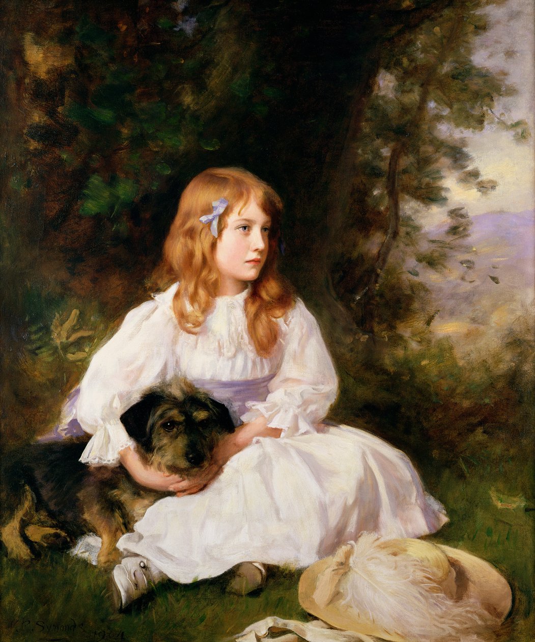 Heather, portrét dívky od William Robert Symonds