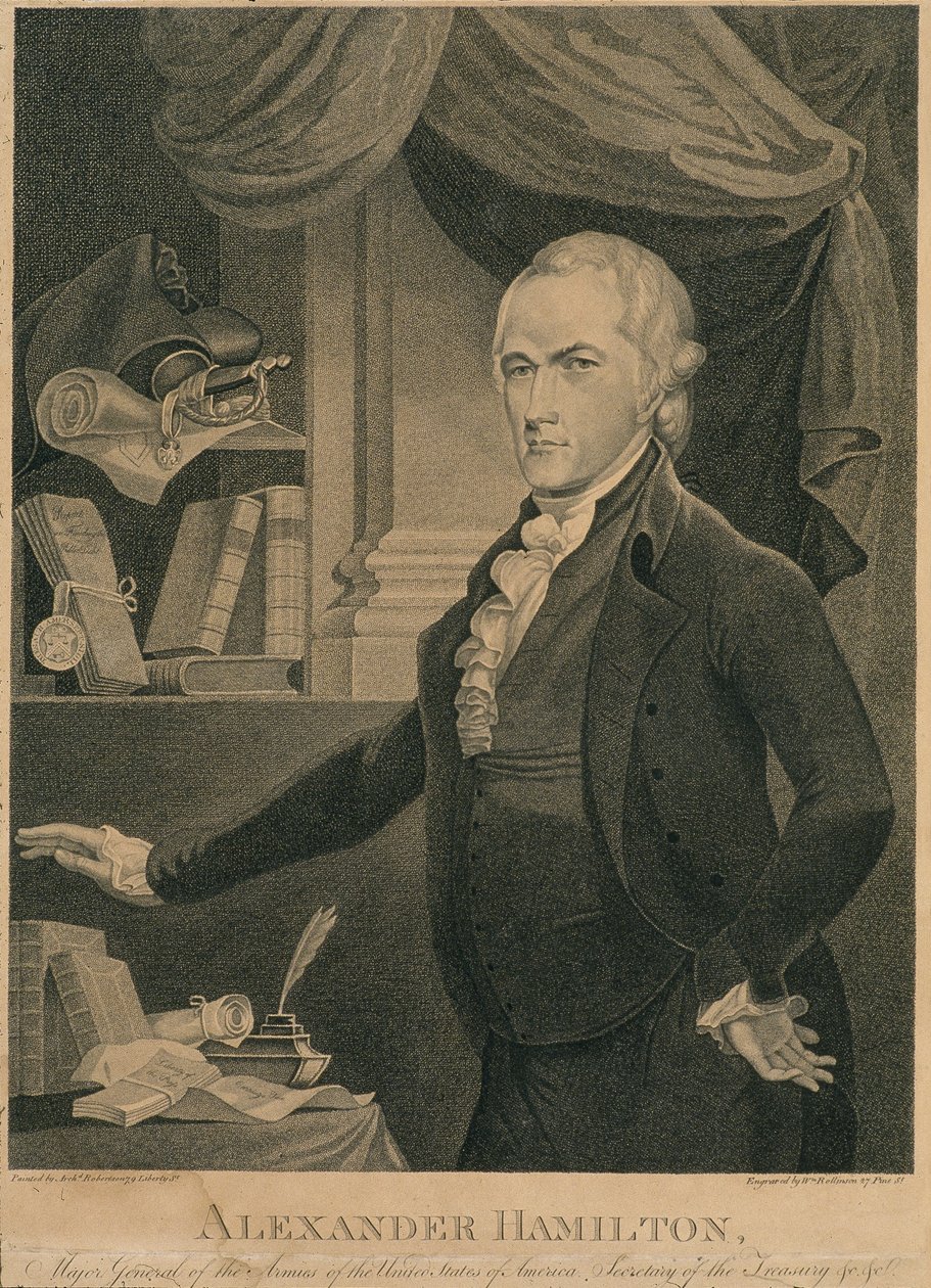 ALEXANDER HAMILTON, generálmajor armád Spojených států amerických. ministr financí atd od William Rollinson