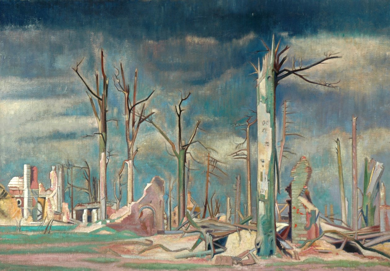Avenue at Bourlon, západní fronta (olej na plátně) od William Rothenstein