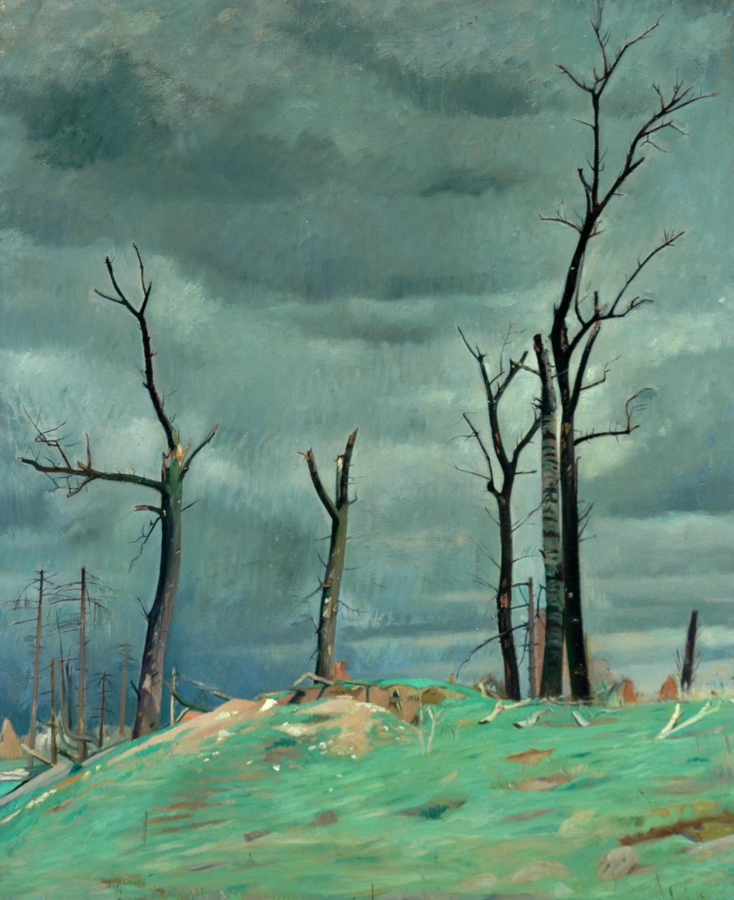 Avenue of the Château, Bourlon, západní fronta (olej na plátně) od William Rothenstein