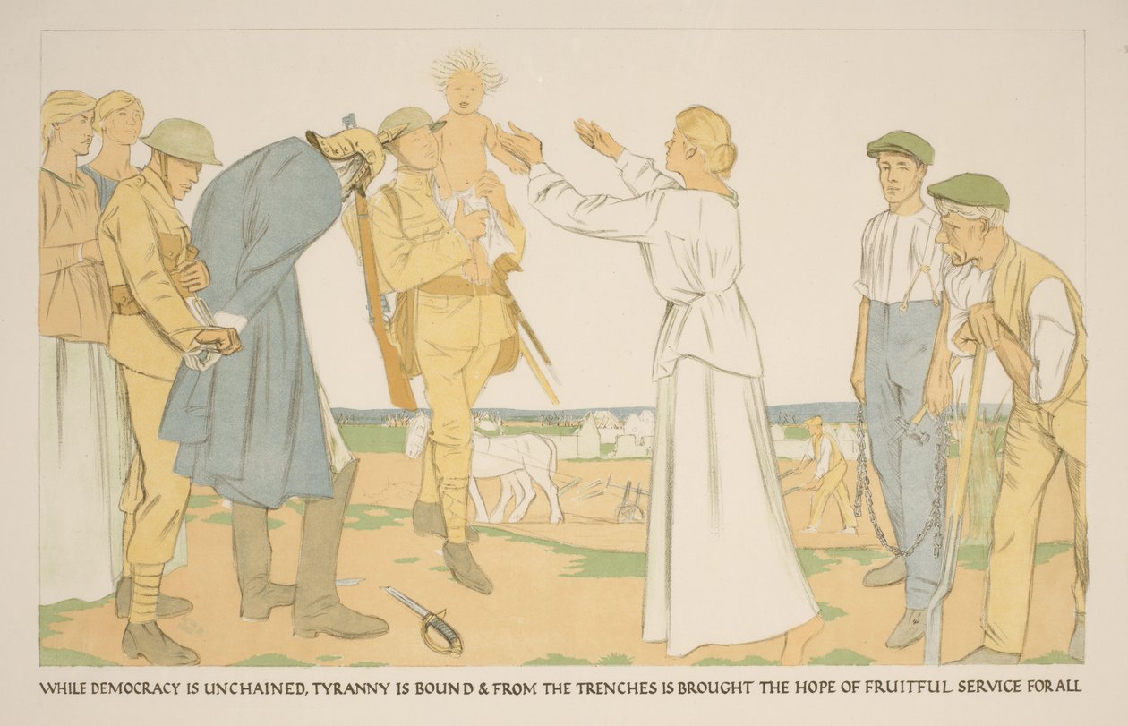 Zemědělci a vojáci na půdě The Triumph of Democracy (původní název) Velká válka: Britské úsilí a ideály (název série) The Great War: British
