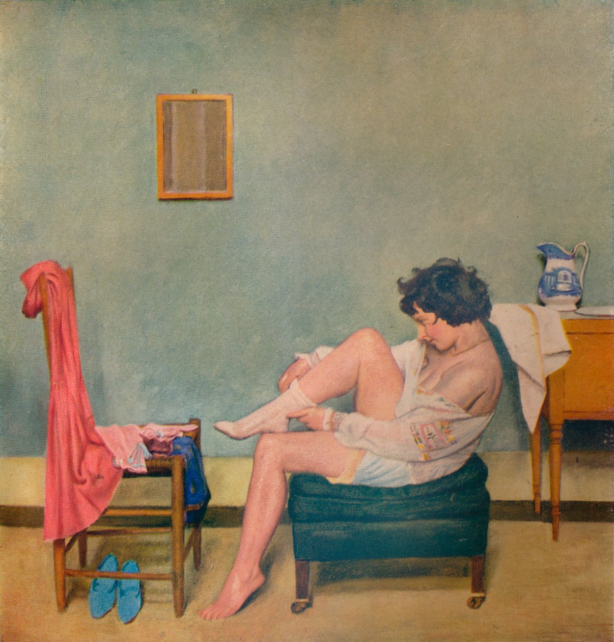 Dívčí oblékání, 20. století 1933 od William Rothenstein