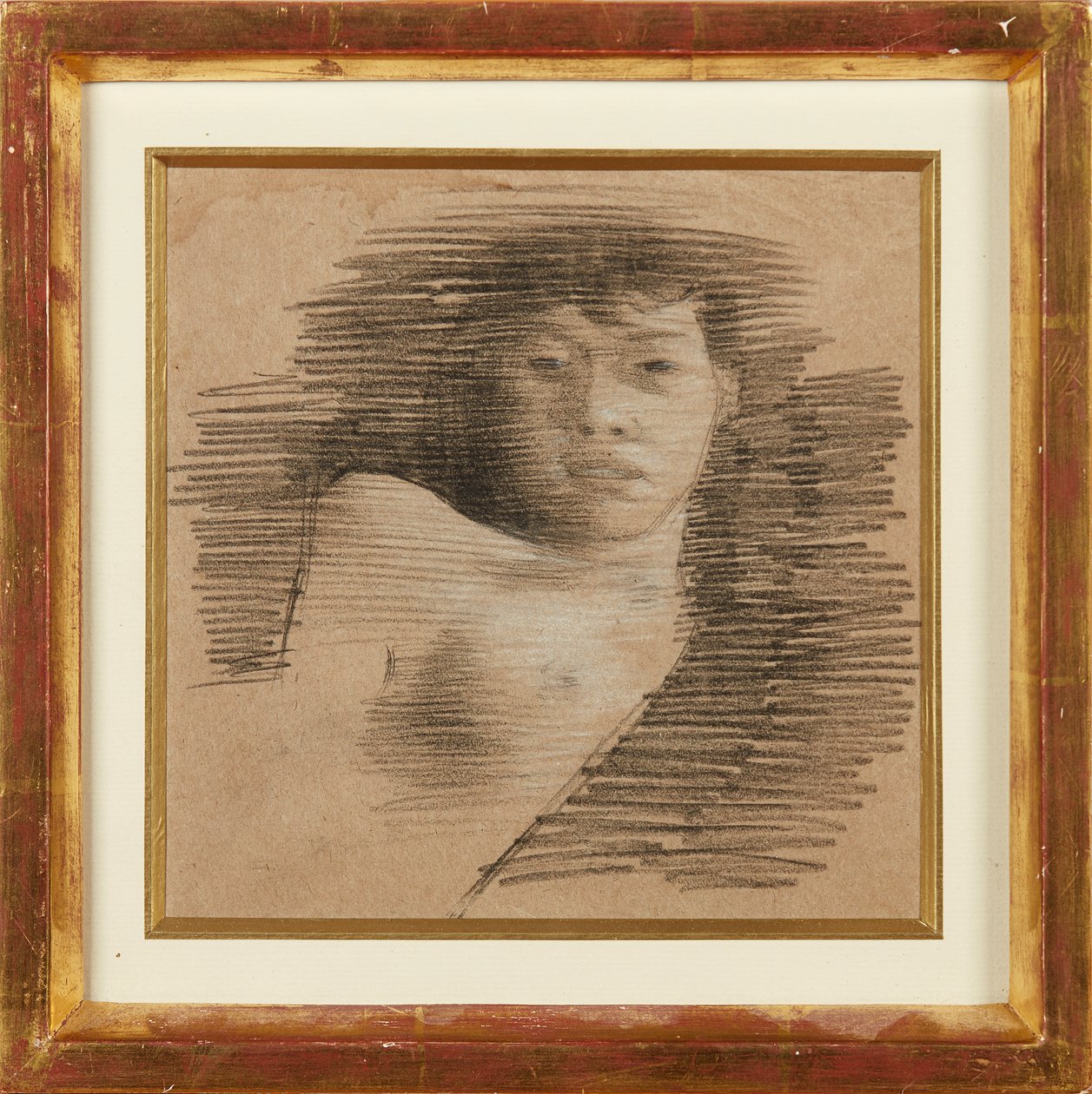 Dívka v Paříži (pastel a bílá křída) od William Rothenstein
