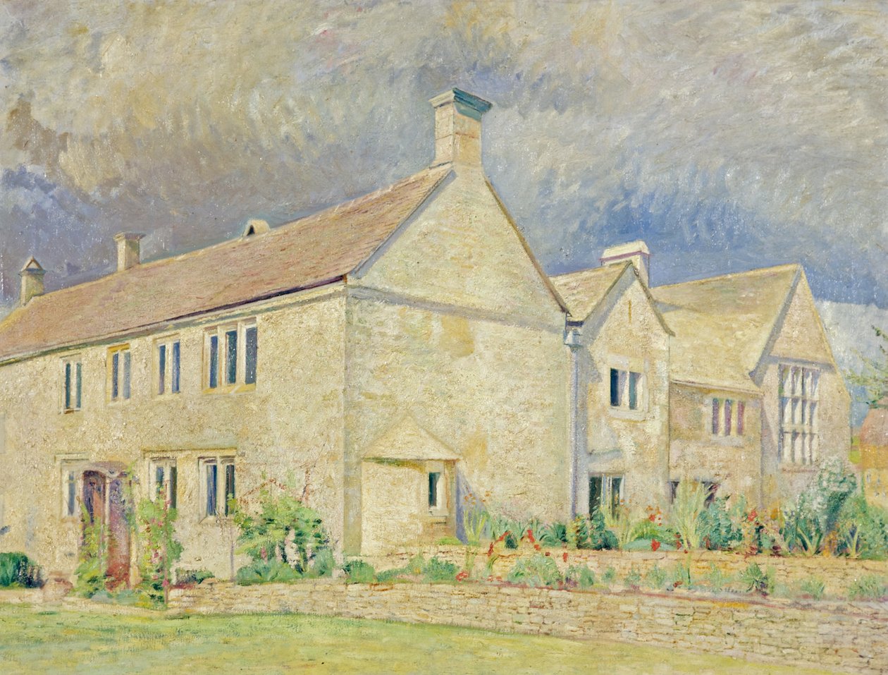 Iles Farm, Far Oakridge, Gloucestershire (olej na plátně) od William Rothenstein