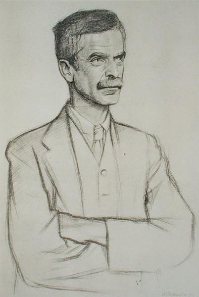 Portrét Johna Lawrence Le Breton Hammond (1872-1949) od William Rothenstein