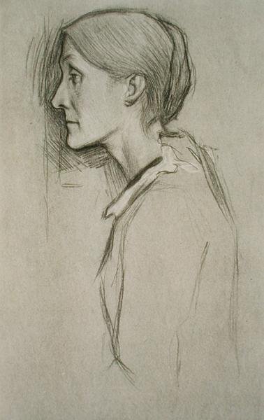 Portrét Julie Stephenové (1848-95) (litho) od William Rothenstein