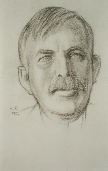 Portrét sira Ernesta Rutherforda (1871-1937) od William Rothenstein