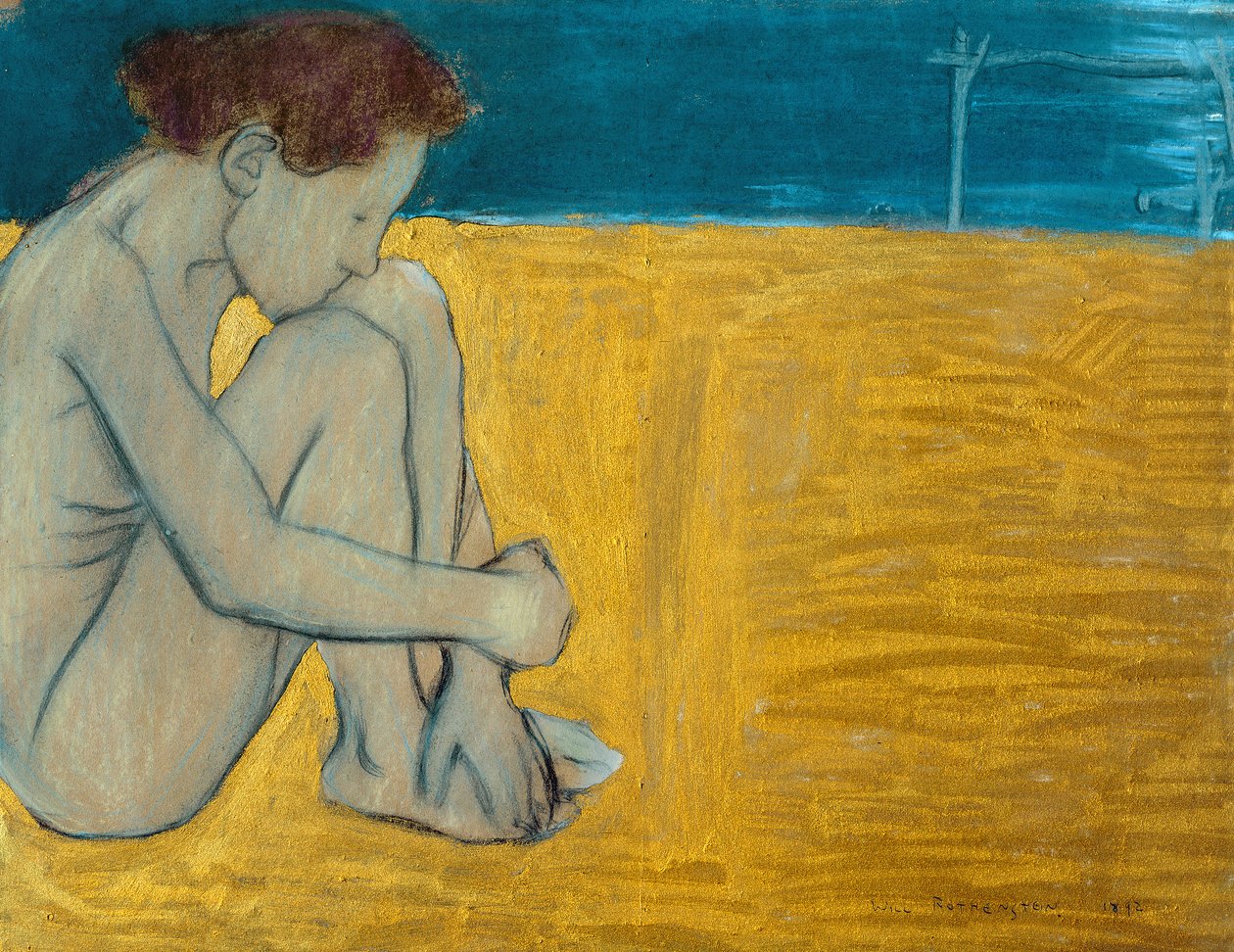 Sedící ženský akt od William Rothenstein