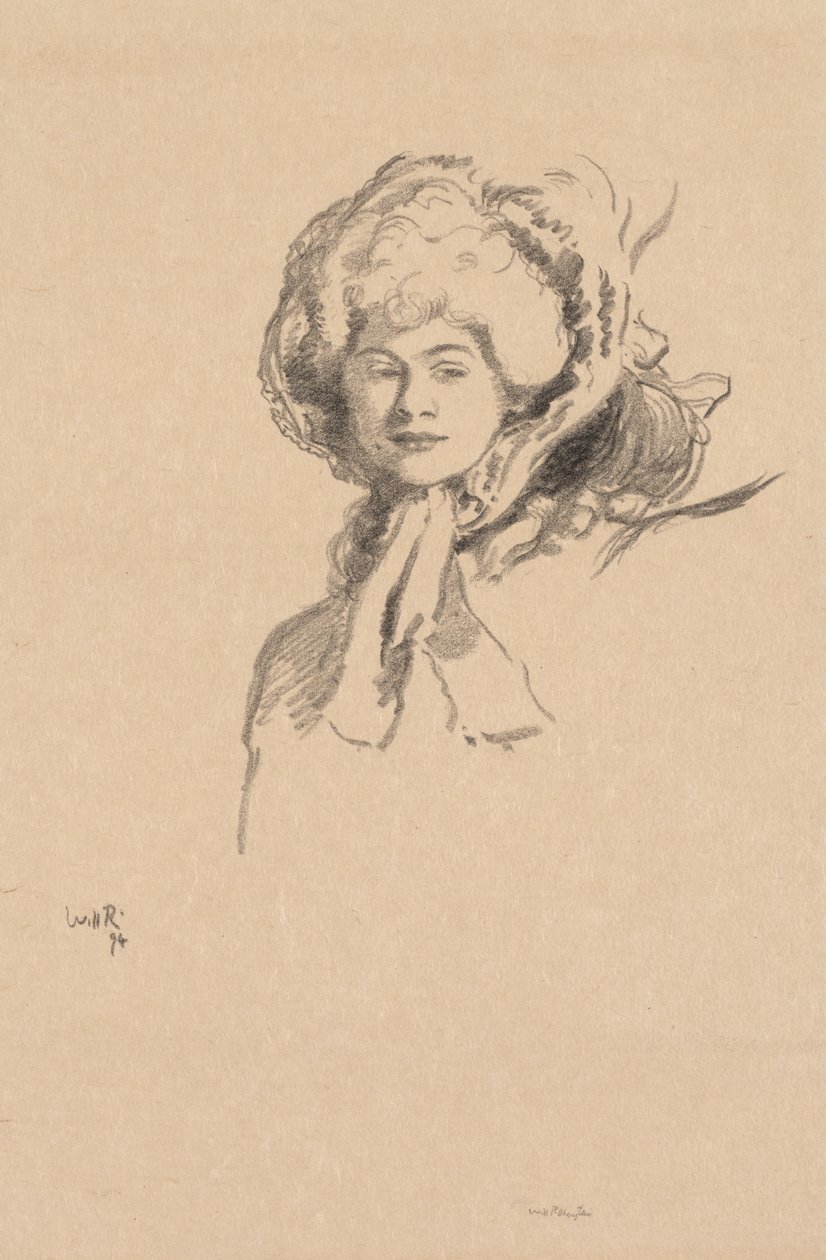 Millamant nebo Bonnet and Powder od William Rothenstein