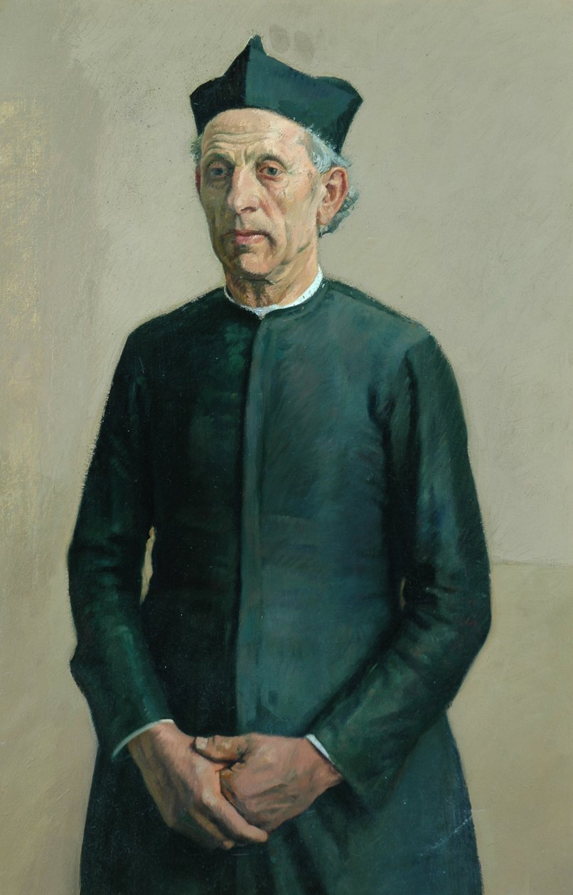 Village Priest (olej na plátně) od William Rothenstein