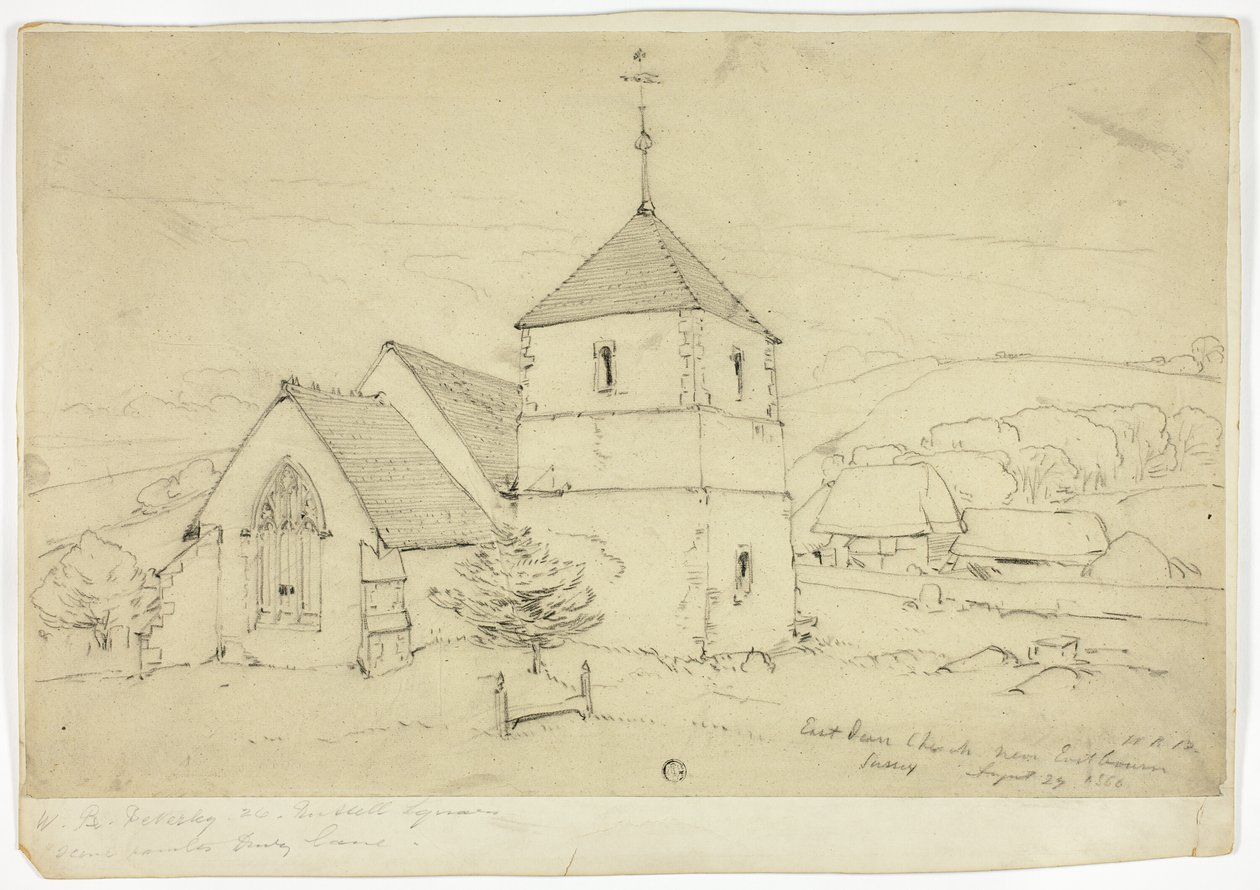 Eastham Church poblíž Eastbourne Sussex od William Roxby Beverley