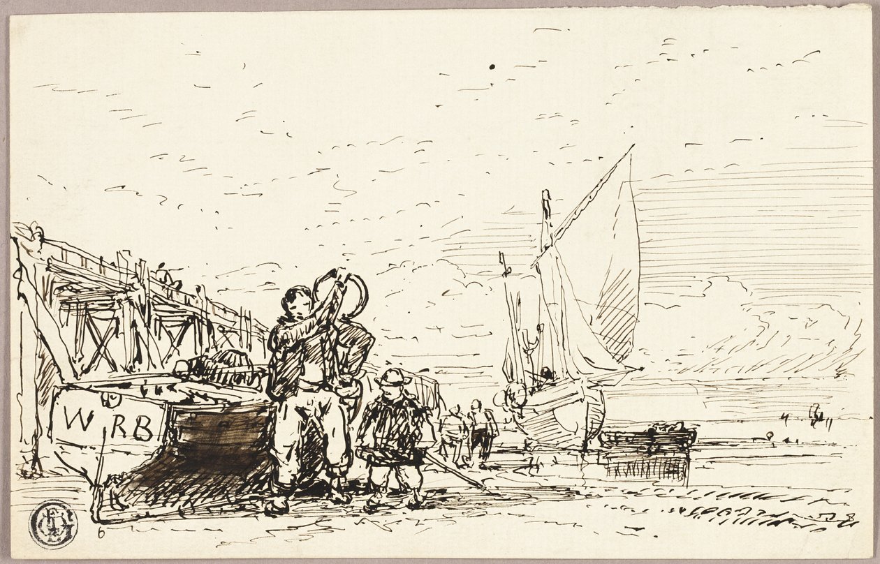 Přístavní scéna od William Roxby Beverley