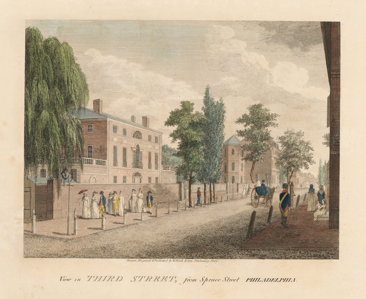 Pohled na Third Street od Spruce Street od William Russell Birch