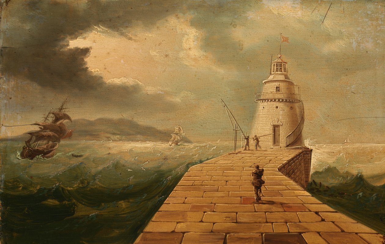 Pohled na maják Poolbeg od William Sadler