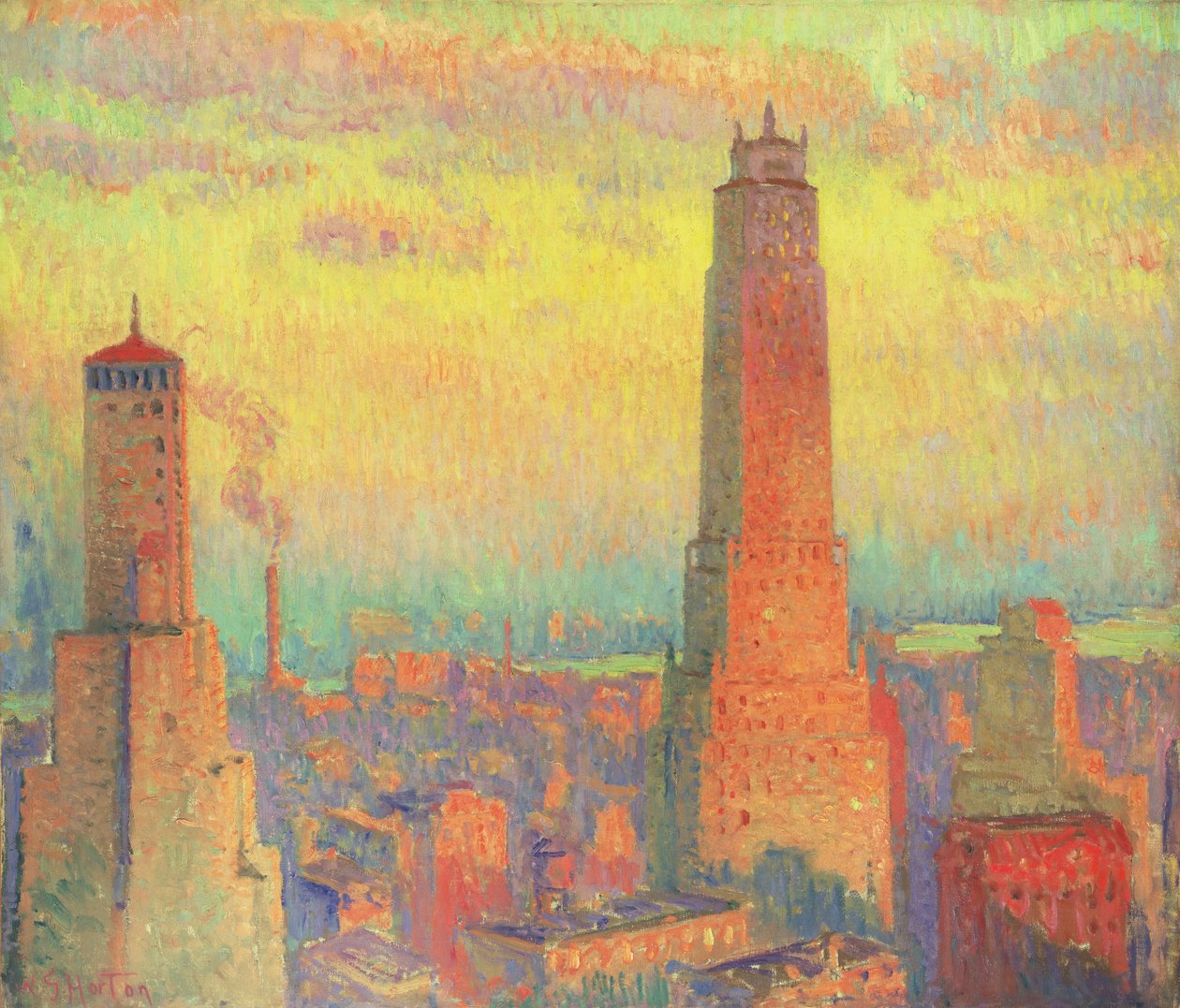 Ritz Tower, New York City (olej na plátně) od William Samuel Horton