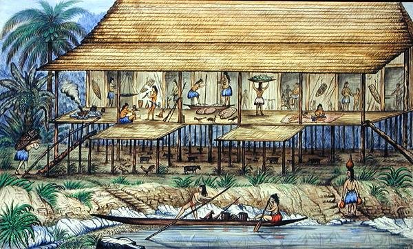 Dayak Longhouse od William Samwell