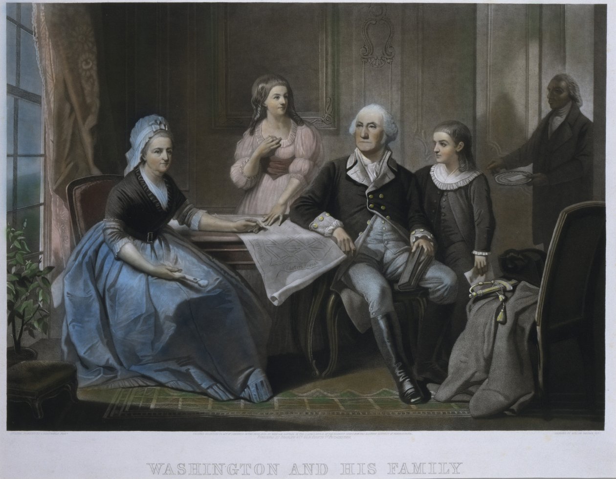 Washington a jeho rodina od William Sartain