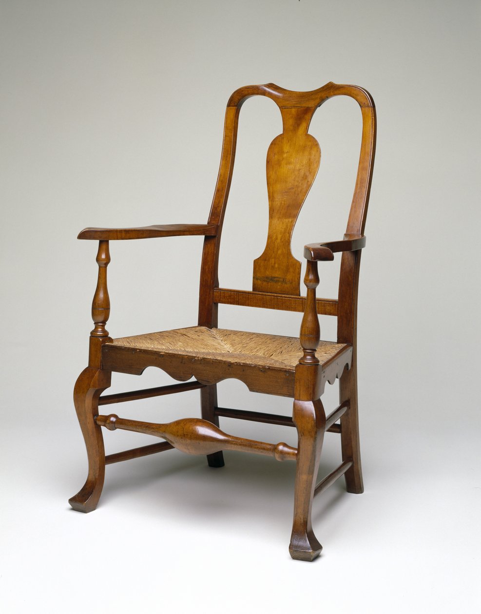 Křeslo, cca 1745-60 (měkký javor, atlantický bílý cedr, žlutý topol a rákos) od William Savery