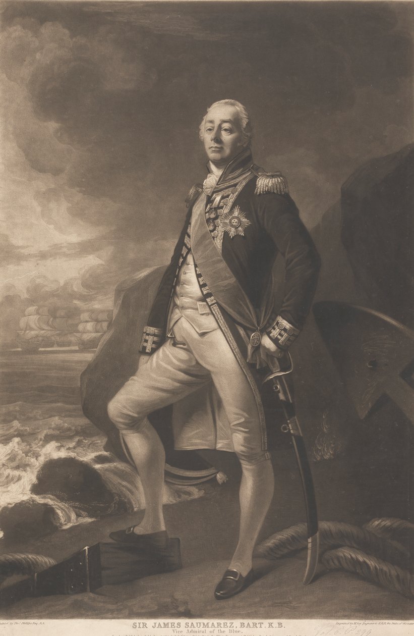 Sir James Saumarez, první baron de Saumarez od William Say