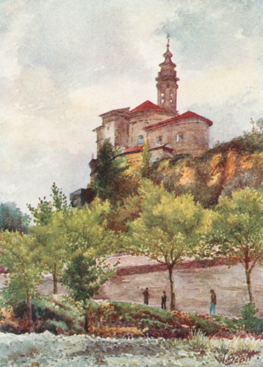 Kostel S Pons, Nice (barevná litografie) od William Scott