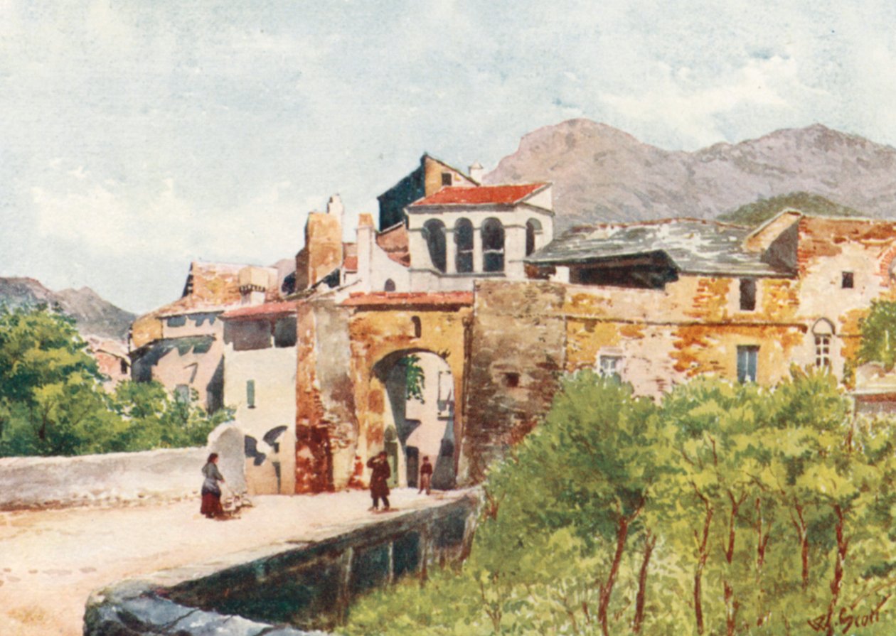 Vchod do Toirana (barevná litografie) od William Scott