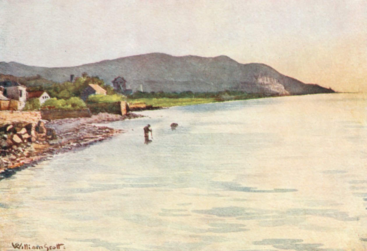 Na pobřeží, Diano Marina, Cervo v dálce (barevná litografie) od William Scott