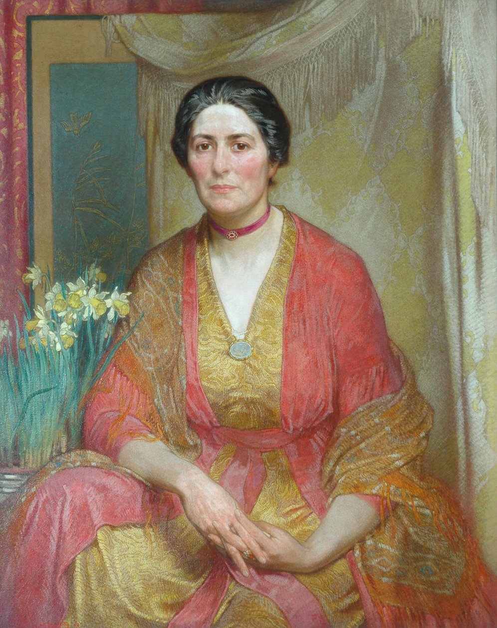 Portrét umělcovy manželky od William Shackleton