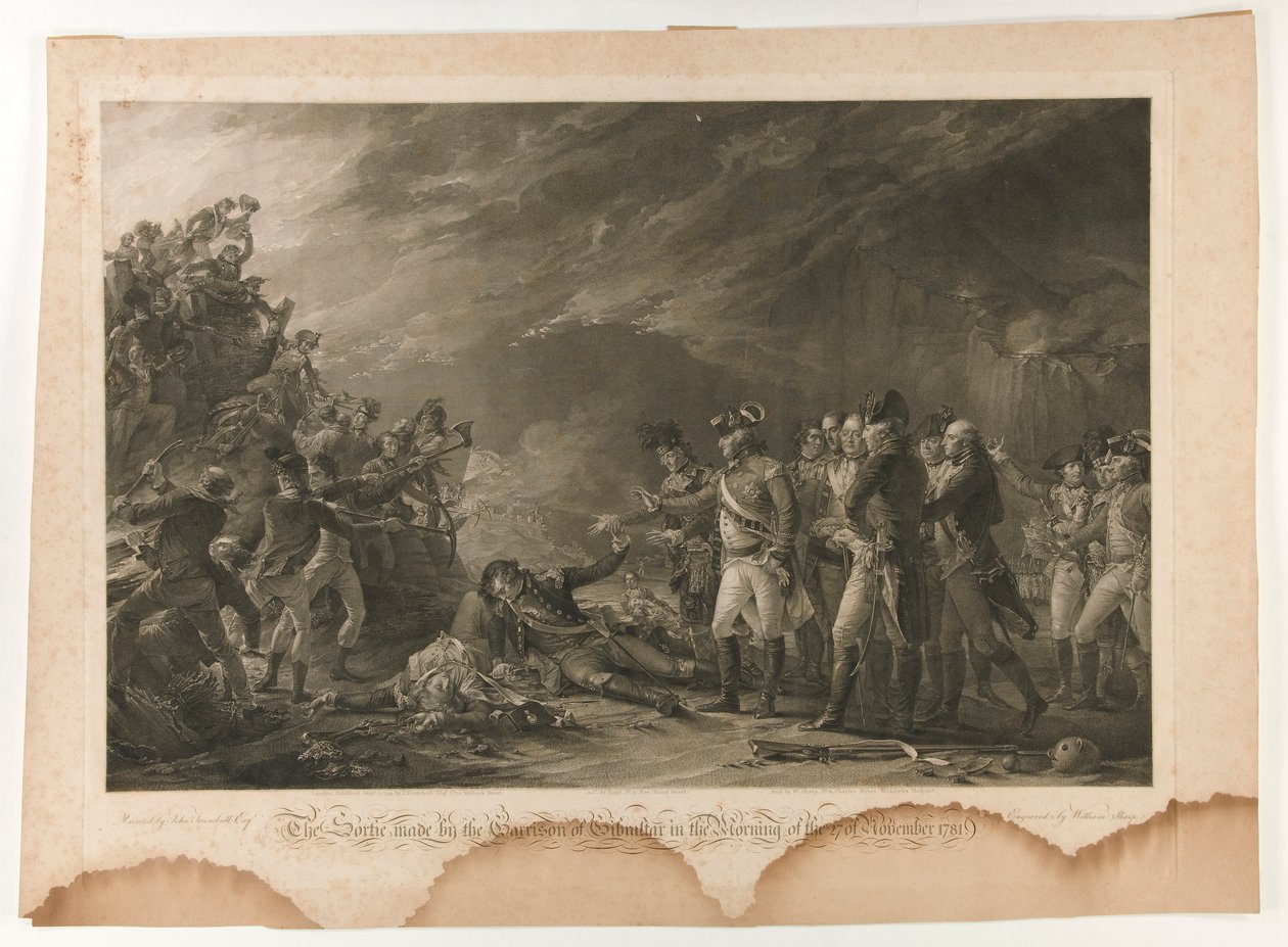 Výpad, který provedla Garrison of Gibraltar ráno 27. listopadu 1781 od William Sharp
