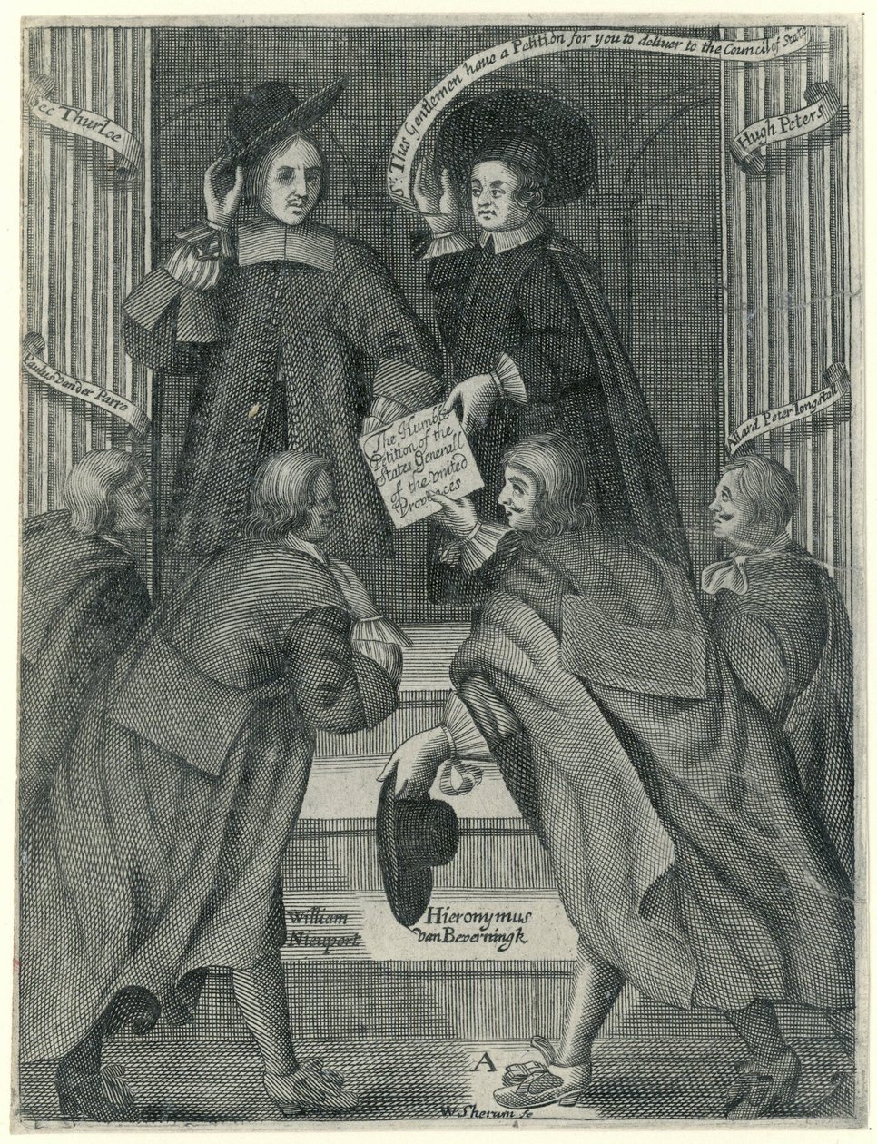 Předložení petice anglickému státnímu tajemníkovi, asi 1654 od William Sherwin