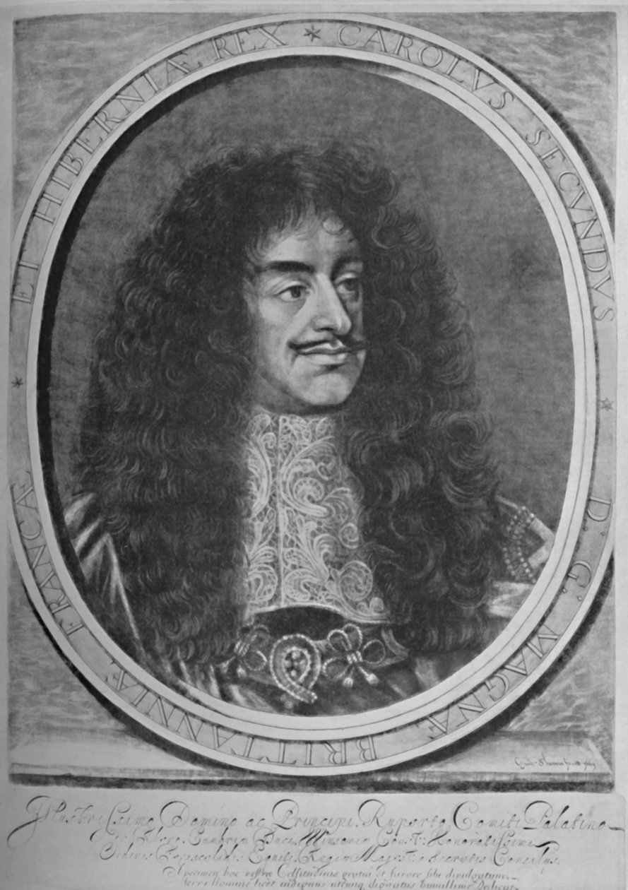 Portrét Karla II., c1660-1685, 1928 od William Sherwin