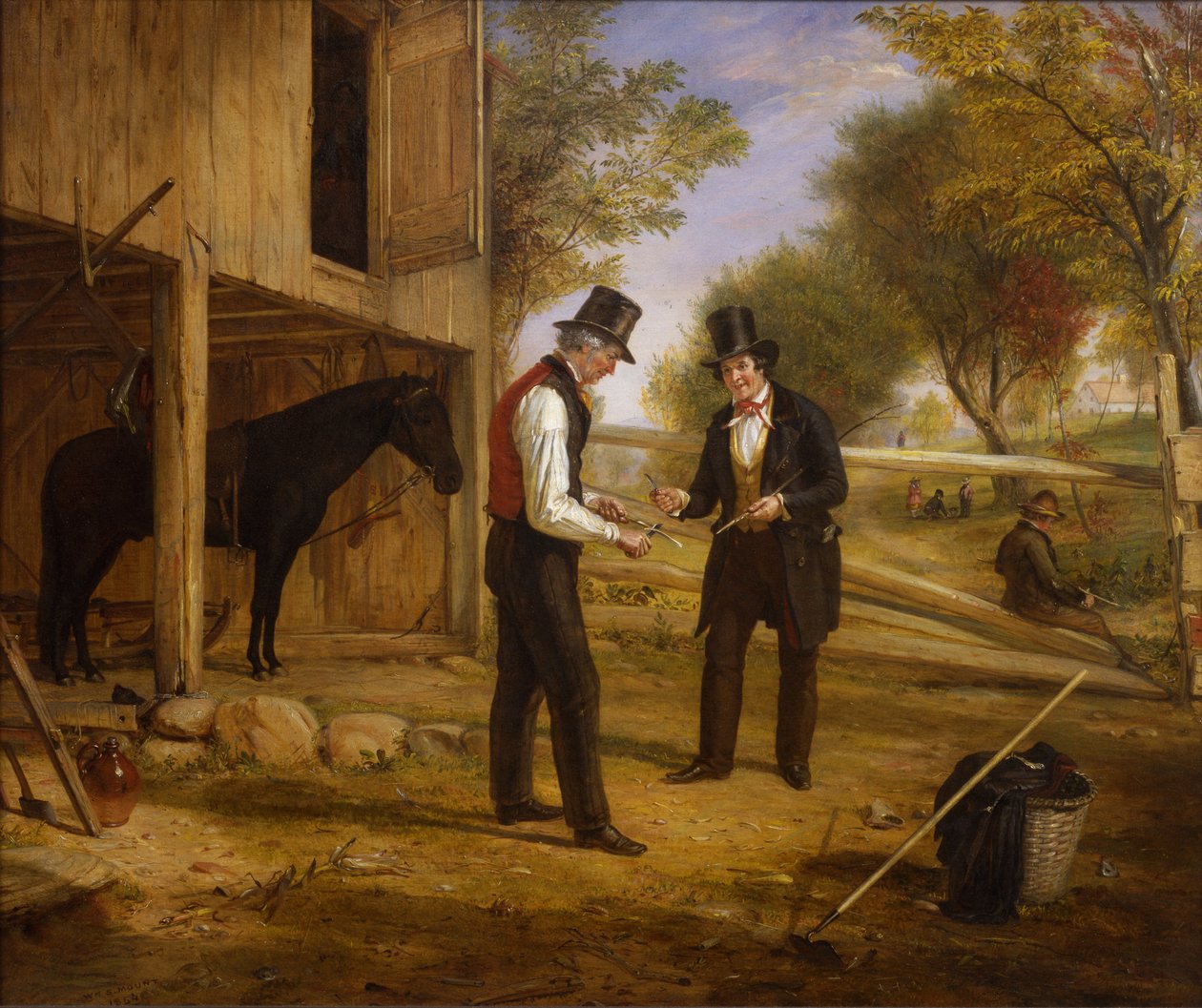 Coming to the Point, pokračování Vyjednávání o koně, 1854 od William Sidney Mount