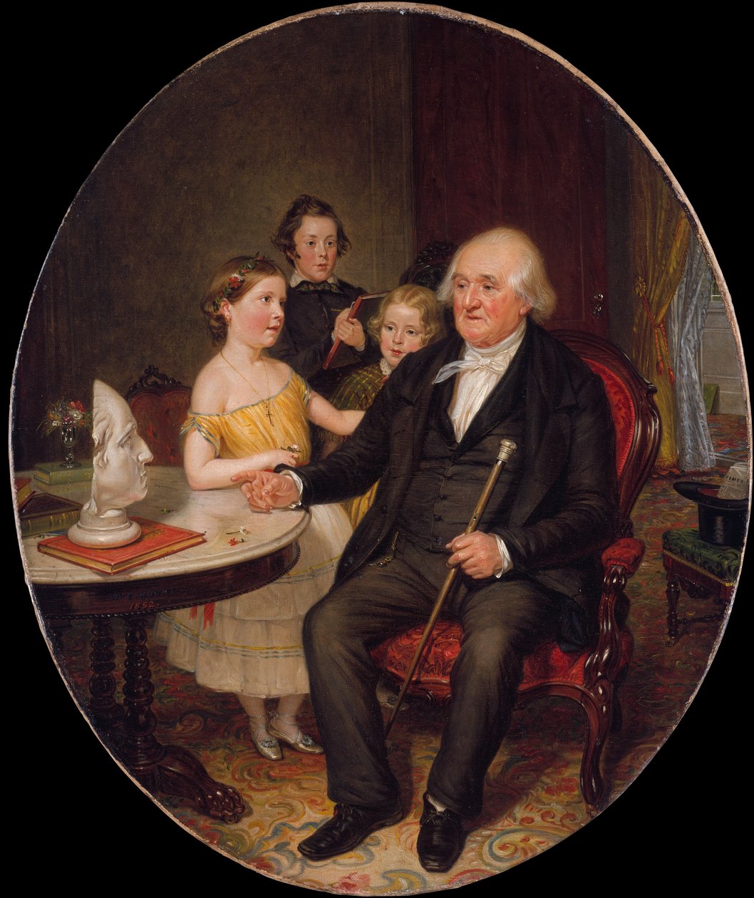 Příběh pradědů o revoluci - Portrét reverenda Zachariaha Greena, 1852. od William Sidney Mount