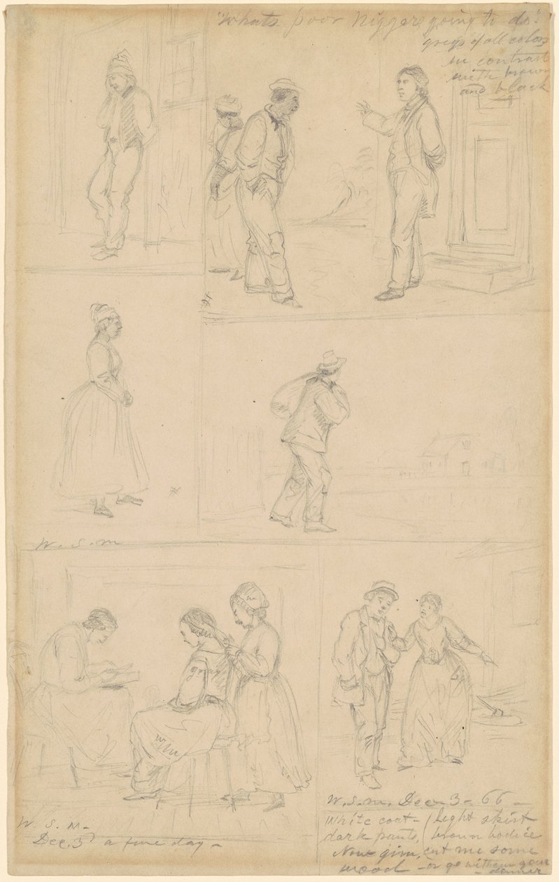 Studie figurálních skupin od William Sidney Mount