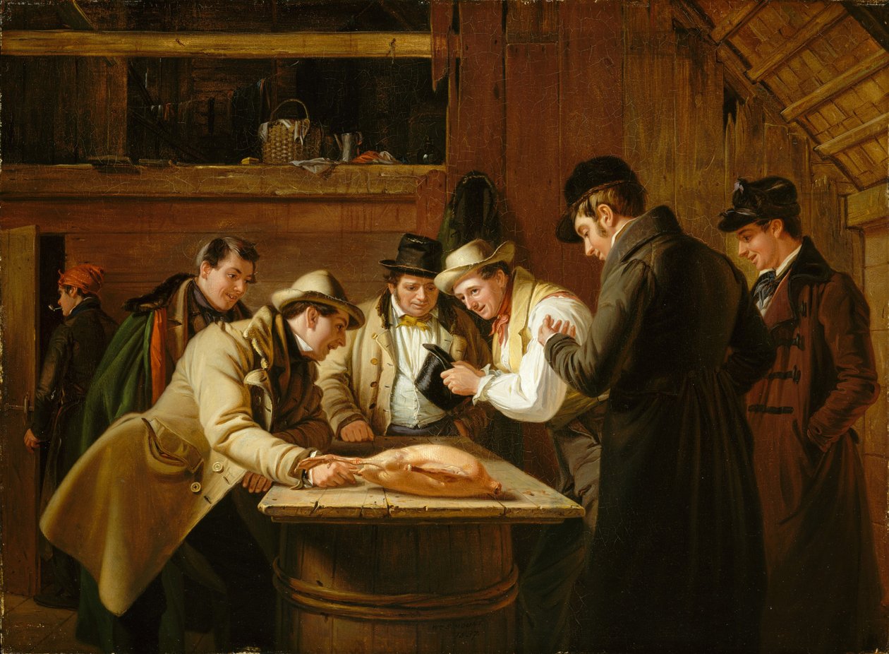 Tombola (losování o husu) od William Sidney Mount