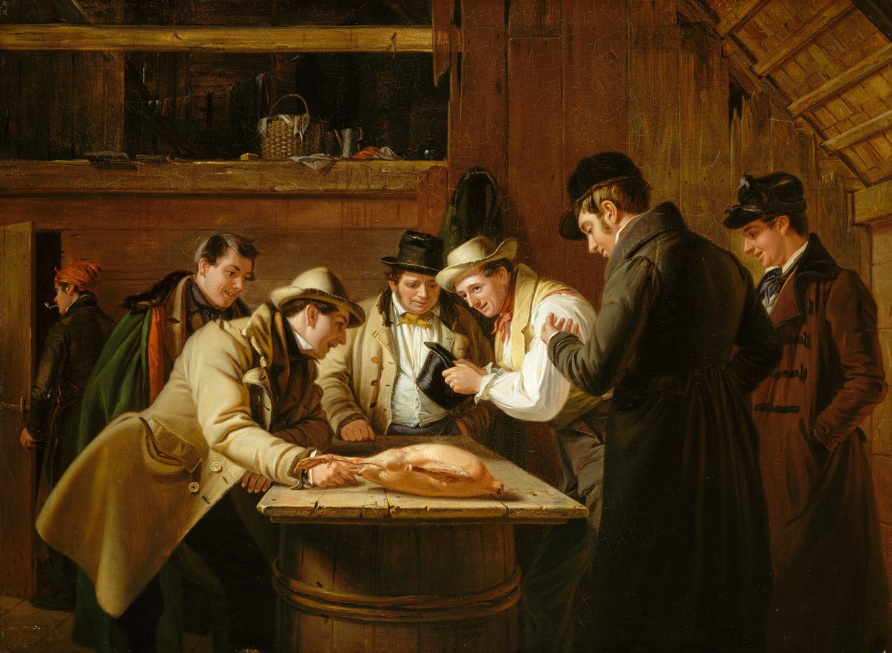 Tombola losování o husu, 1837. od William Sidney Mount