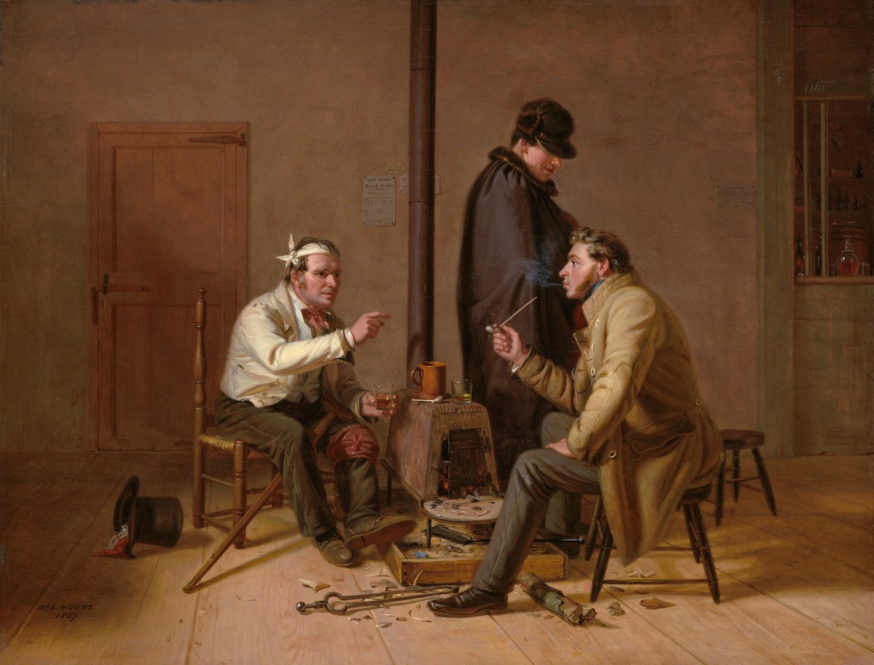 Těžký příběh - Scéna ve venkovské krčmě od William Sidney Mount