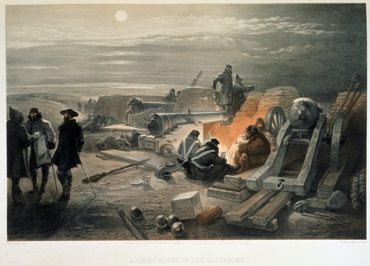 Tichá noc v bateriích, 1855 od William Crimea Simpson