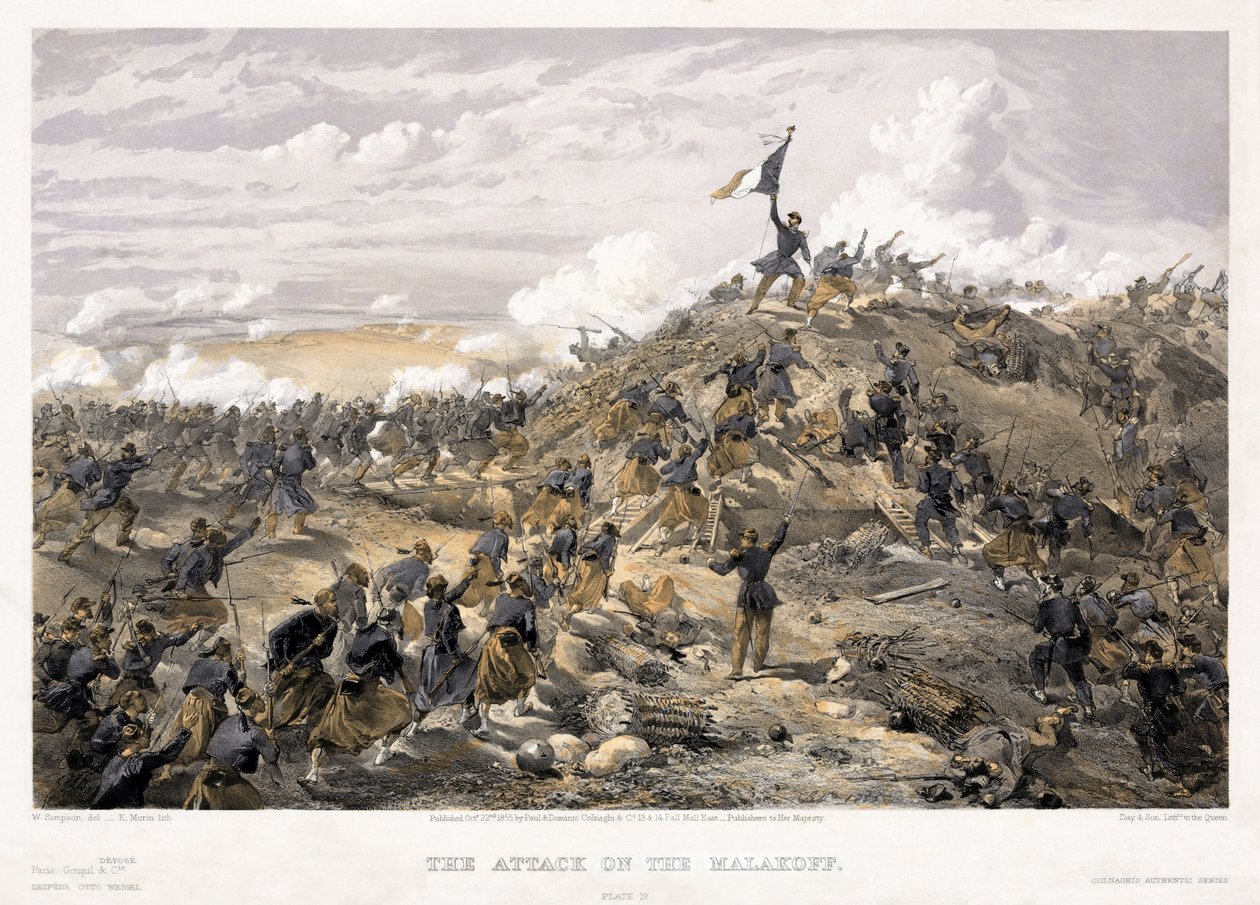 Útok na pevnost Malakoff dne 7. září 1855, 1855 od William Crimea Simpson