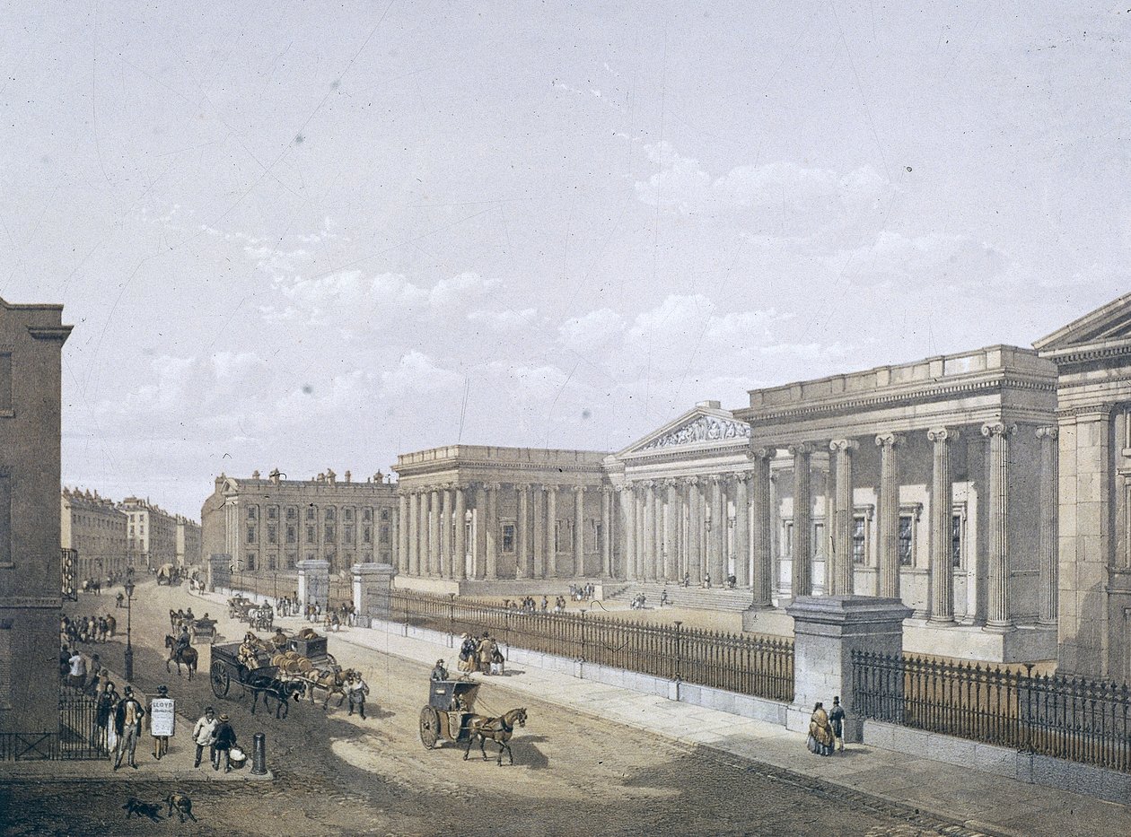 Britské muzeum, Holborn, Londýn, 1852 od William Simpson