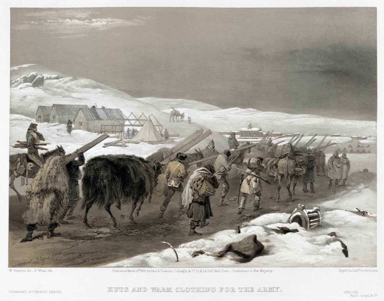 Britské jednotky na cestě do Sevastopolu, 1855 od William Crimea Simpson