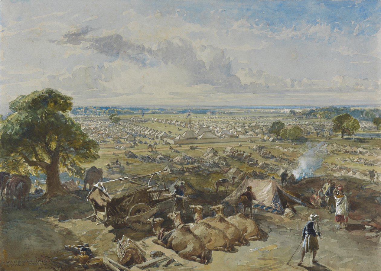 Tábor generálního guvernéra a vrchního velitele v Jalandharu, 1. února 1860 od William Simpson