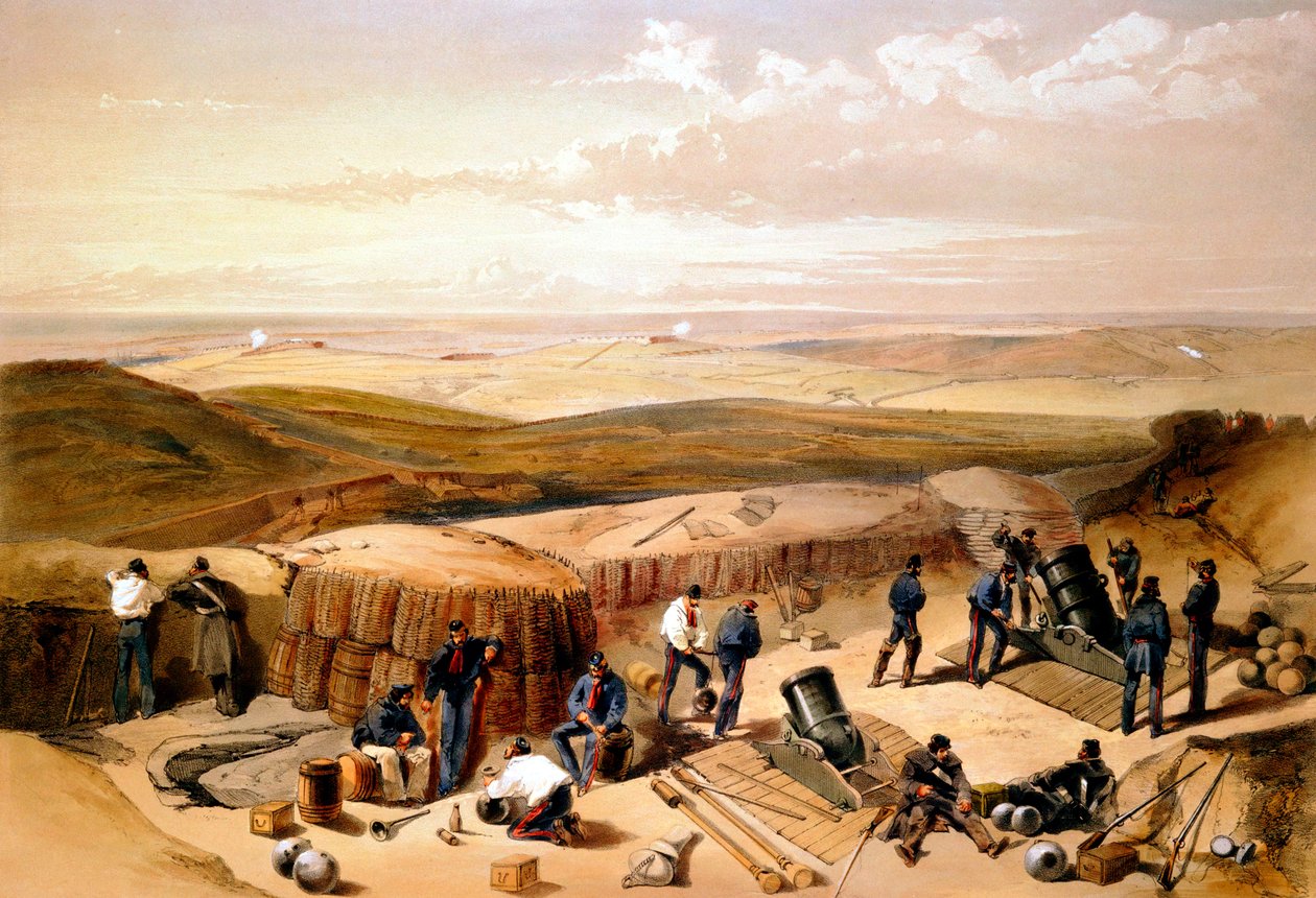 Nová díla při obležení Sevastopolu..., Krymská válka, 1853-1856 od William Crimea Simpson