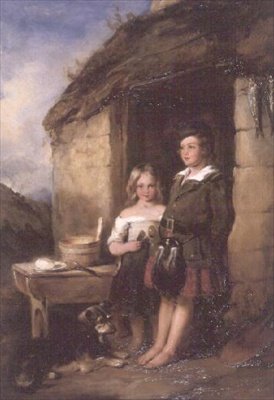 Highland Children u dveří Bothy od William Simson