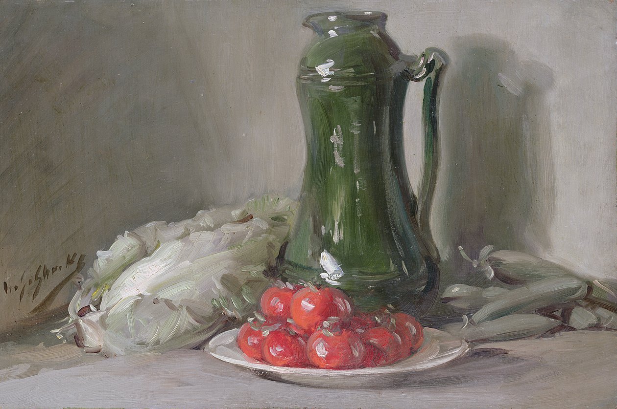 Zátiší (olej na palubě) od William Somerville Shanks