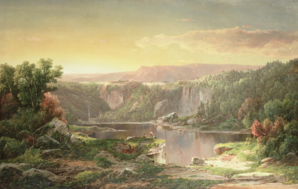 Horské jezero poblíž Piemontu, Maryland od William Sonntag